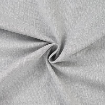 Tissu Lin Coton Chevrons chiné Gris clair - Par 10 cm