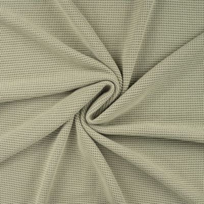Tissu Maille aspect point mousse uni Vert kaki clair - Par 10 cm