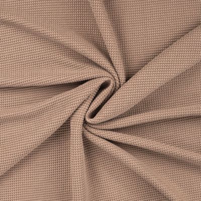 Tissu Maille aspect point mousse uni Cassonade - Par 10 cm