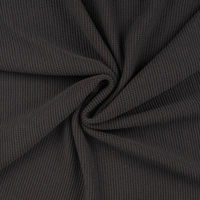 Tissu Maille aspect point mousse uni Noir - Par 10 cm