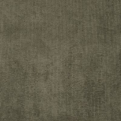 Tissu Velours côtelé lavé uni Vert kaki - Par 10 cm