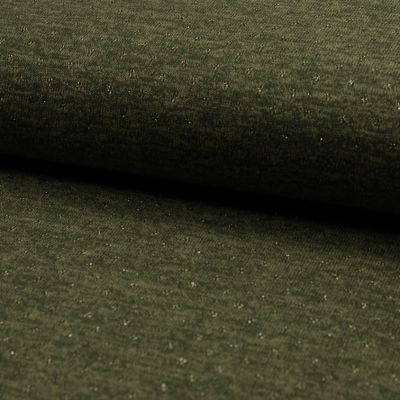 Tissu Maille lurex ajouré Vert kaki - Par 10 cm