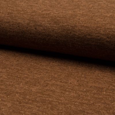Tissu Maille lurex ajouré Marron - Par 10 cm