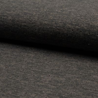 Tissu Maille lurex ajouré Gris anthracite - Par 10 cm
