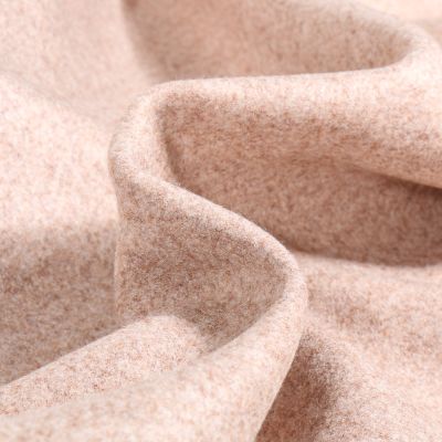 Tissu Maille envers polaire Camel - Par 10 cm