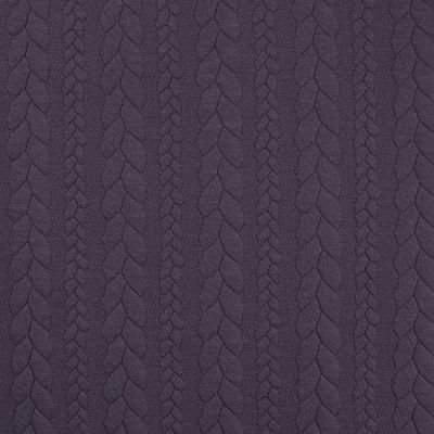 Tissu Sweat effet Maille tressée Mauve - Par 10 cm