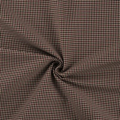 Tissu Bengaline Carreaux fetine sur fond Beige - Par 10 cm