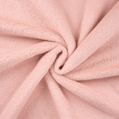 Tissu Fausse fourrure long poils lurex Rose - Par 10 cm