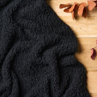 Tissu Moumoute Craftine Box Cosy Cosy Noir - Par 10 cm