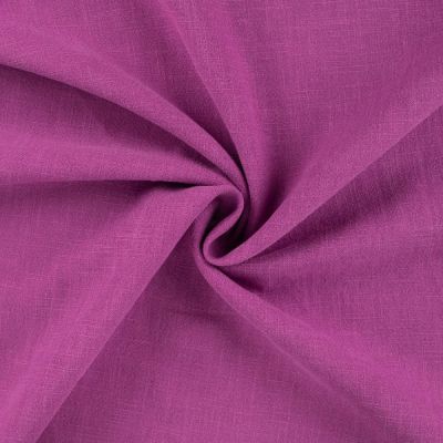 Tissu 100% Lin uni Violine - Par 10 cm
