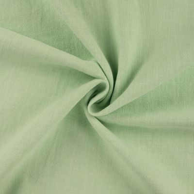 Tissu 100% Lin uni Vert amande - Par 10 cm