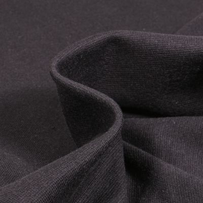 Tissu Jersey Bord côte uni Noir - Par 10 cm