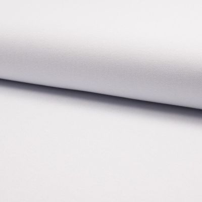 Coupon Tissu Jersey Piqué de coton spécial Polo Blanc - Coupon de 20 cm