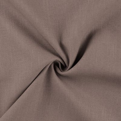 Tissu 100% Lin uni Taupe - Par 10 cm