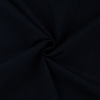 Tissu 100% Lin uni Bleu nuit - Par 10 cm
