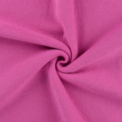 Tissu Eponge envers Polaire uni Rose fuchsia - Par 10 cm