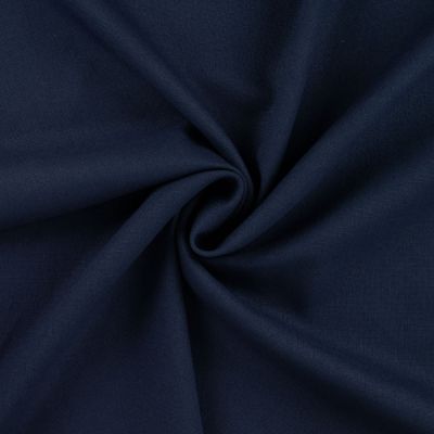 Tissu Viscose Lin Jimmy uni Bleu denim - Par 10 cm