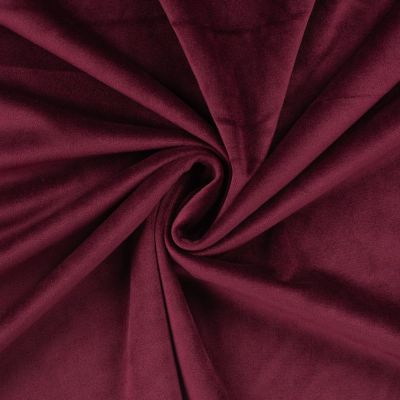 Tissu Velours ras d&#039;habillement uni Bordeaux - Par 10 cm