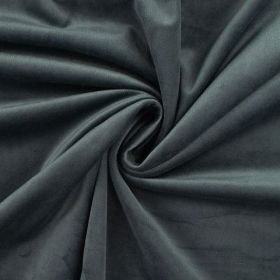 Tissu Velours ras d&#039;habillement uni Gris anthracite - Par 10 cm