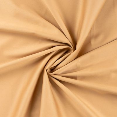 Tissu Coton satiné uni Beige nougat - Par 10 cm