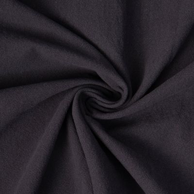 Tissu Coton Lavé aspect Lin uni Noir - Par 10 cm