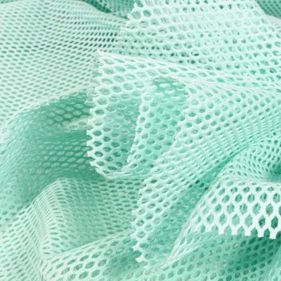 Tissu Filet en coton Bio  Vert menthe - Par 10 cm