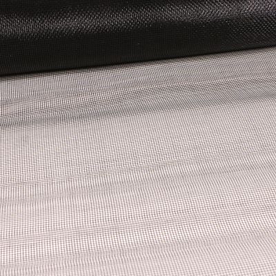Tissu Moustiquaire semi rigide Noir - Par 10 cm