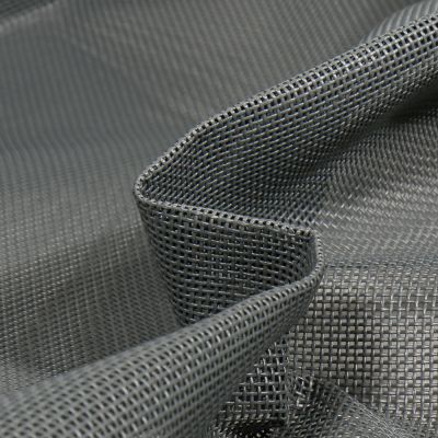 Coupon Toile Transat grille extérieure textilène unie Gris anthracite - Coupon de 50 cm