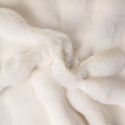 Tissu Fausse fourrure  Nebraska uni Ecru - Par 10 cm