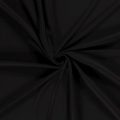 Tissu Gabardine de Viscose extensible Carmina uni Noir - Par 10 cm