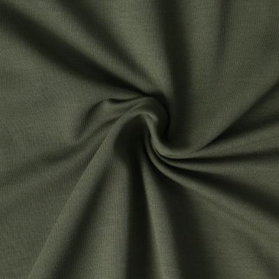 Tissu Sweat léger Soline sur fond Vert kaki - Par 10 cm