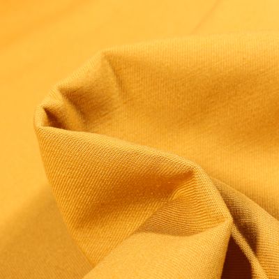 Tissu Coton Sergé uni Jaune vif - Par 10 cm