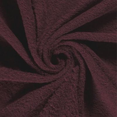 Tissu Eponge légère 340 g/m² uni Pourpre - Par 10 cm