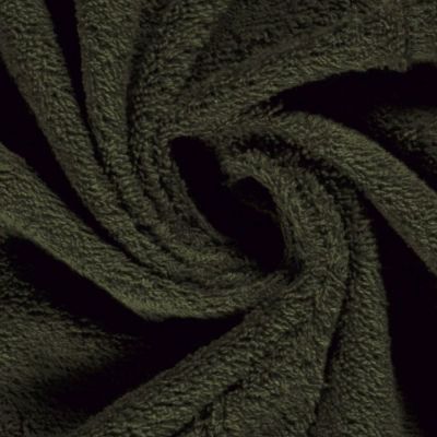 Tissu Eponge légère 340 g/m² uni Vert kaki - Par 10 cm