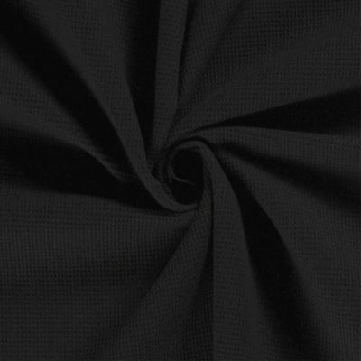 Tissu Nid d&#039;abeille mini uni Noir - Par 10 cm