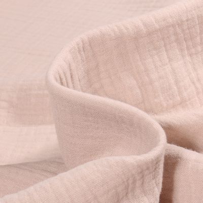 Tissu Double gaze de coton uni Beige sable - Par 10 cm