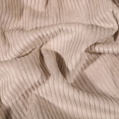 Tissu Velours côtelé uni Beige - Par 10 cm