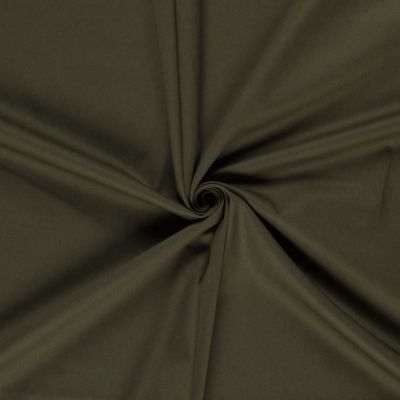 Tissu Coton satiné uni New York Vert kaki - Par 10 cm