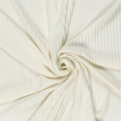 Tissu Jersey Viscose côtelé lourd Oréa uni Blanc - Par 10 cm