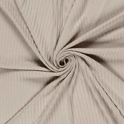 Tissu Jersey Viscose côtelé lourd Oréa uni Taupe - Par 10 cm