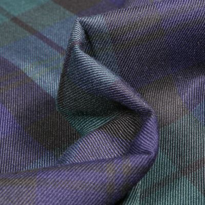 Tissu Tartan Ecossais  Harold sur fond Bleu nuit - Par 10 cm