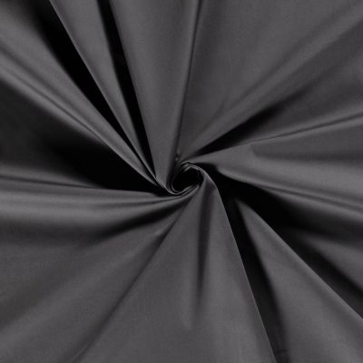 Tissu popeline de coton unie Lucca Gris foncé - Par 10 cm