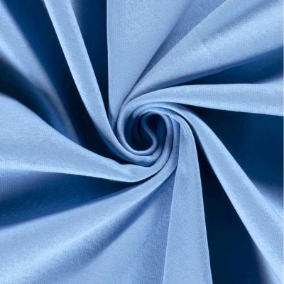 Tissu Molleton Sweat uni Bleu azur - Par 10 cm