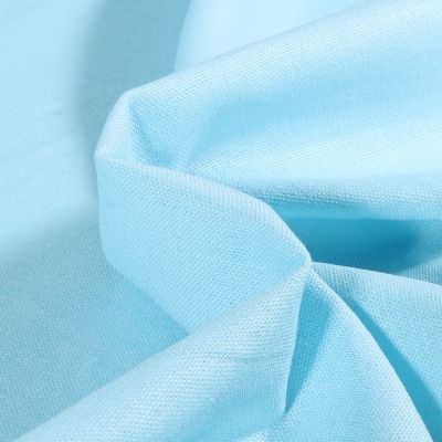 Tissu Viscose Lin uni Bleu ciel - Par 10 cm