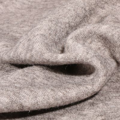 Tissu Maille Heavy chiné sur fond Gris chiné - Par 10 cm