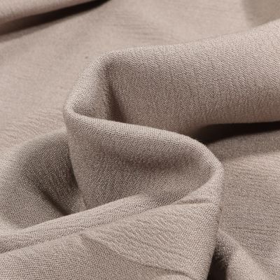 Tissu Crêpe de viscose uni Taupe - Par 10 cm