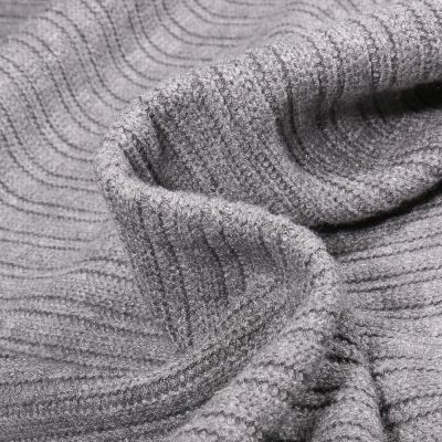 Tissu Maille côtelé Deluxe Gris clair - Par 10 cm