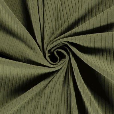 Tissu Jersey Bord Côte Baby uni Vert foncé - Par 10 cm