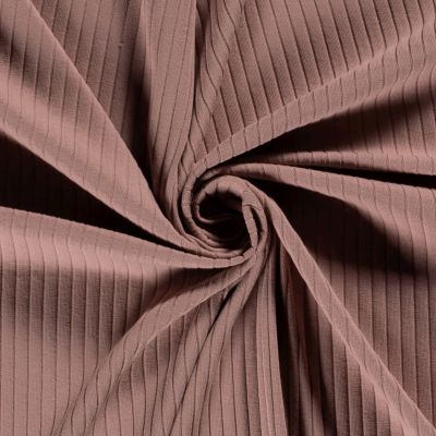 Tissu Jersey Bord Côte Baby uni Mauve clair - Par 10 cm