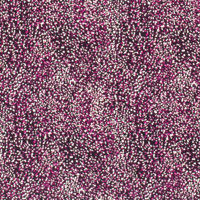 Tissu Crêpe de Viscose Pois destructurés violet sur fond Bleu marine - Par 10 cm